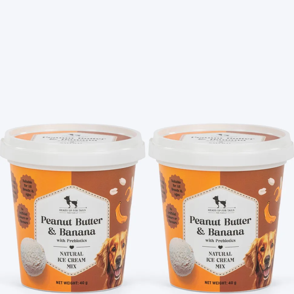 HUFT Dog Ice Cream Peanut Butter & Banana With Prebiotics Mix Treat - 40 gm
