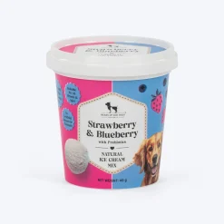 HUFT Dog Ice Cream Strawberry & Blueberry With Prebiotics Mix Treat - 40 gm
