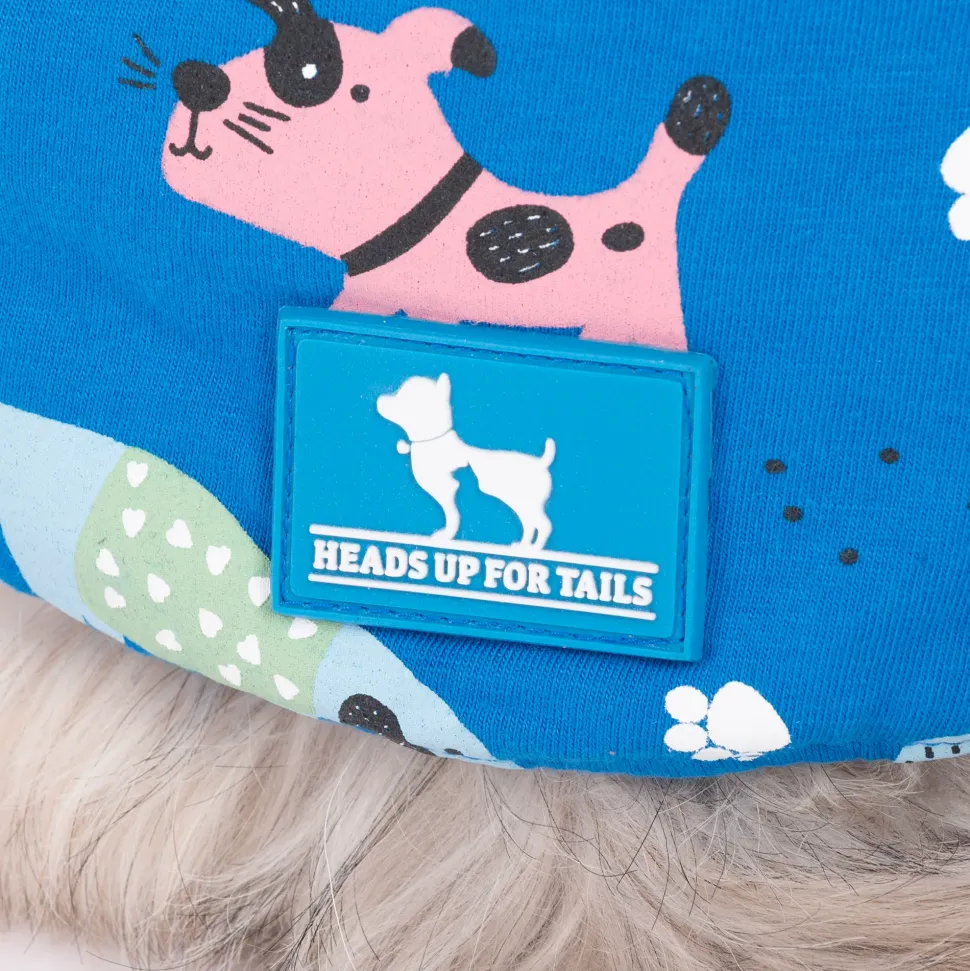 HUFT Doodle Days Printed T-Shirt For Dog - Blue