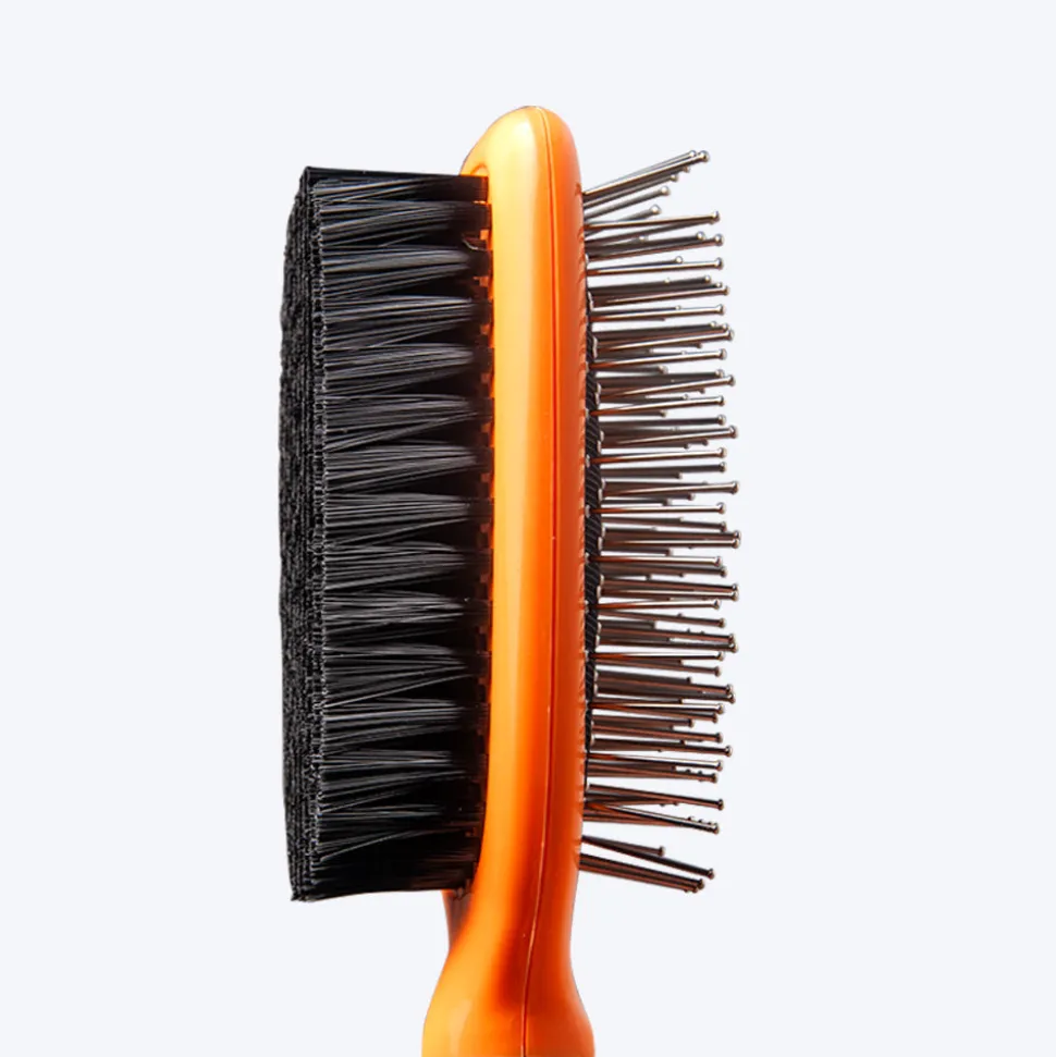 HUFT Double Sided Brush for Dogs & Cats - Orange