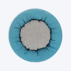 HUFT Dreamy Donut Bed For Cat & Puppy - Teal & Grey