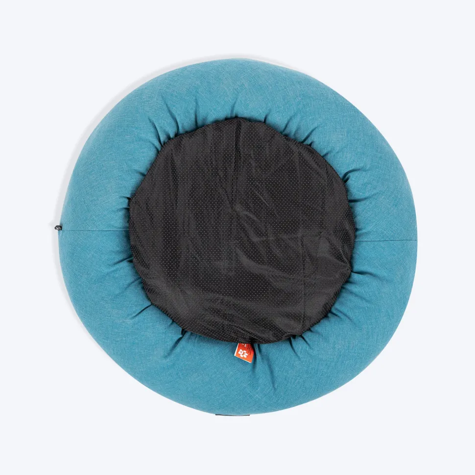 HUFT Dreamy Donut Bed For Cat & Puppy - Teal & Grey