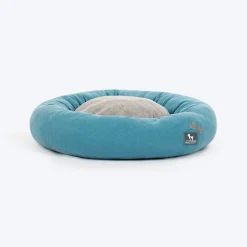 HUFT Dreamy Donut Bed For Cat & Puppy - Teal & Grey