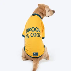 HUFT Drool Is Cool T-Shirt For Dog - Yellow