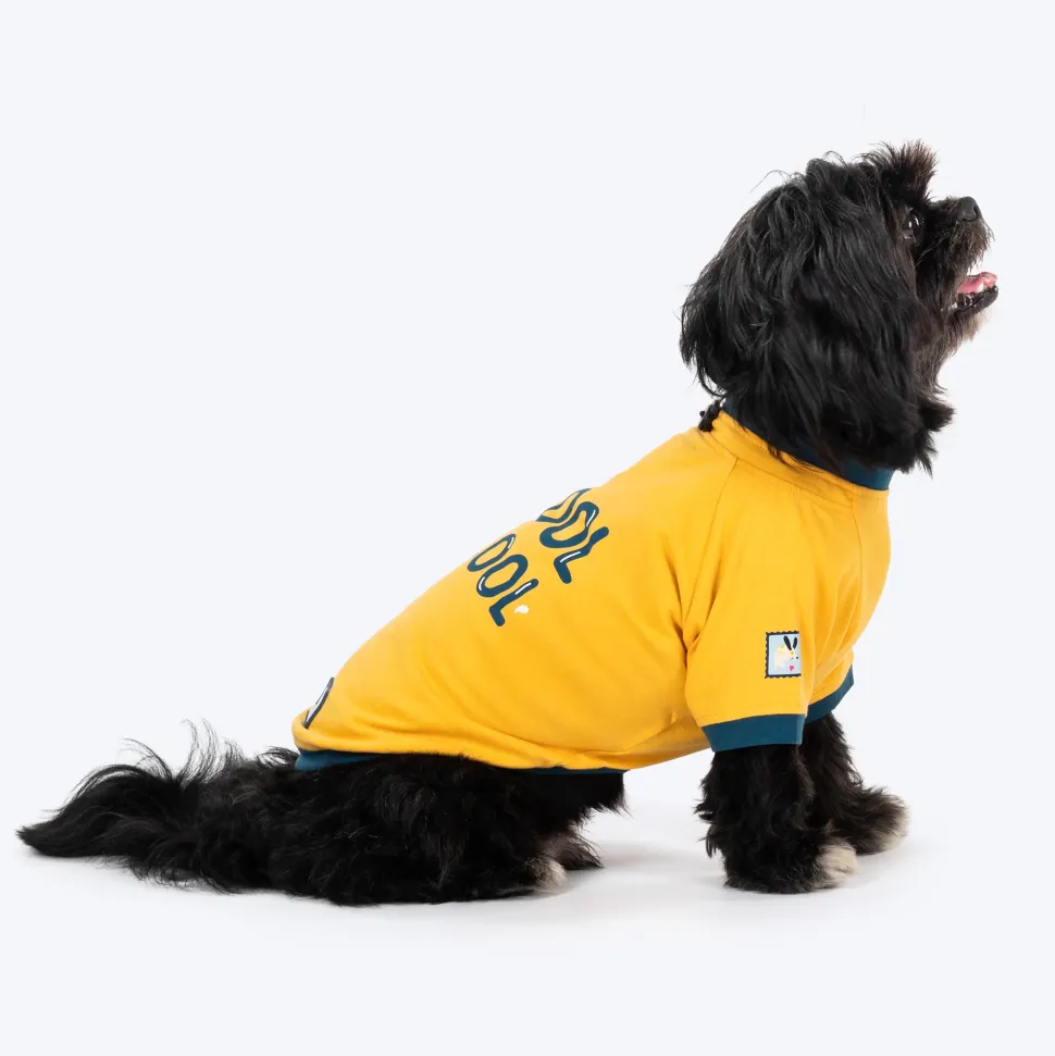 HUFT Drool Is Cool T-Shirt For Dog - Yellow