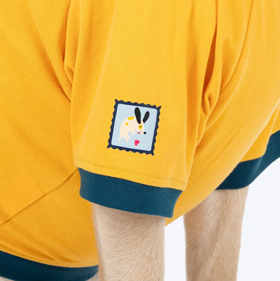 HUFT Drool Is Cool T-Shirt For Dog - Yellow