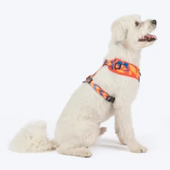 HUFT Dynamic Chevron Adjustable Harness For Dog - Red & Yellow