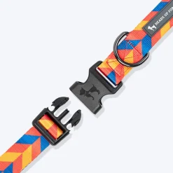 HUFT Dynamic Chevron Collar For Dog - Red & Yellow