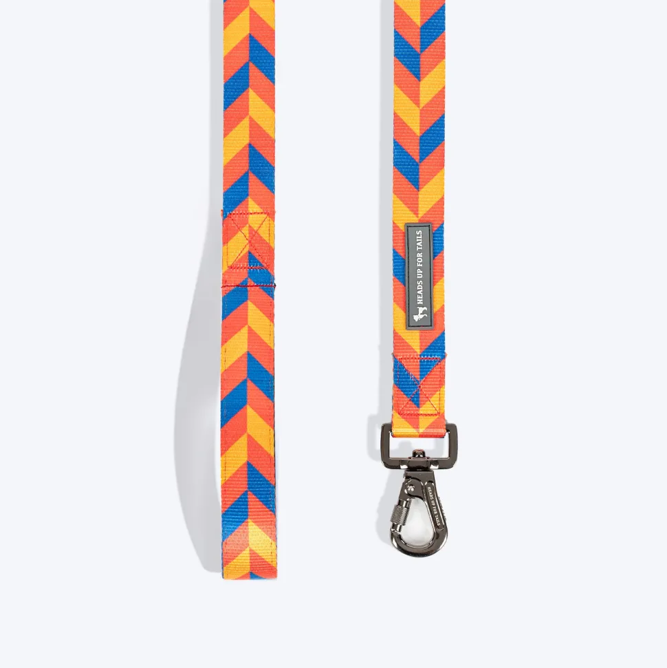 HUFT Dynamic Chevron Leash For Dog - Red & Yellow