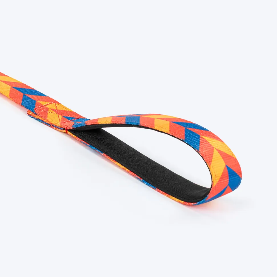 HUFT Dynamic Chevron Leash For Dog - Red & Yellow