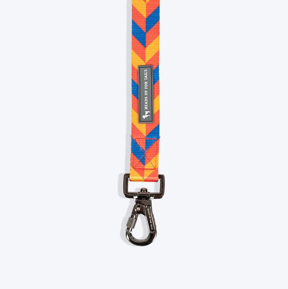 HUFT Dynamic Chevron Leash For Dog - Red & Yellow
