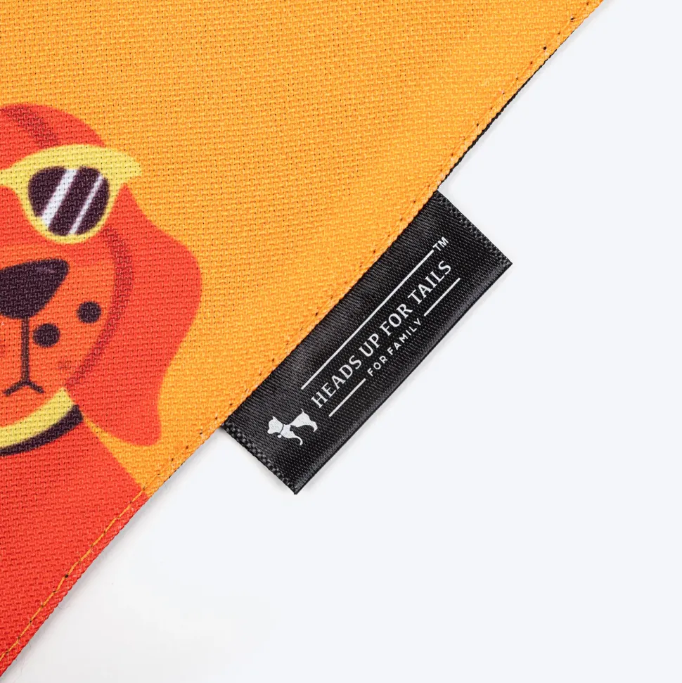 HUFT Ek Dum Bindas Bandana For Dog - Yellow