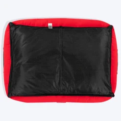 HUFT Ellie Classic Lounger Bed For Dog - Red & Navy