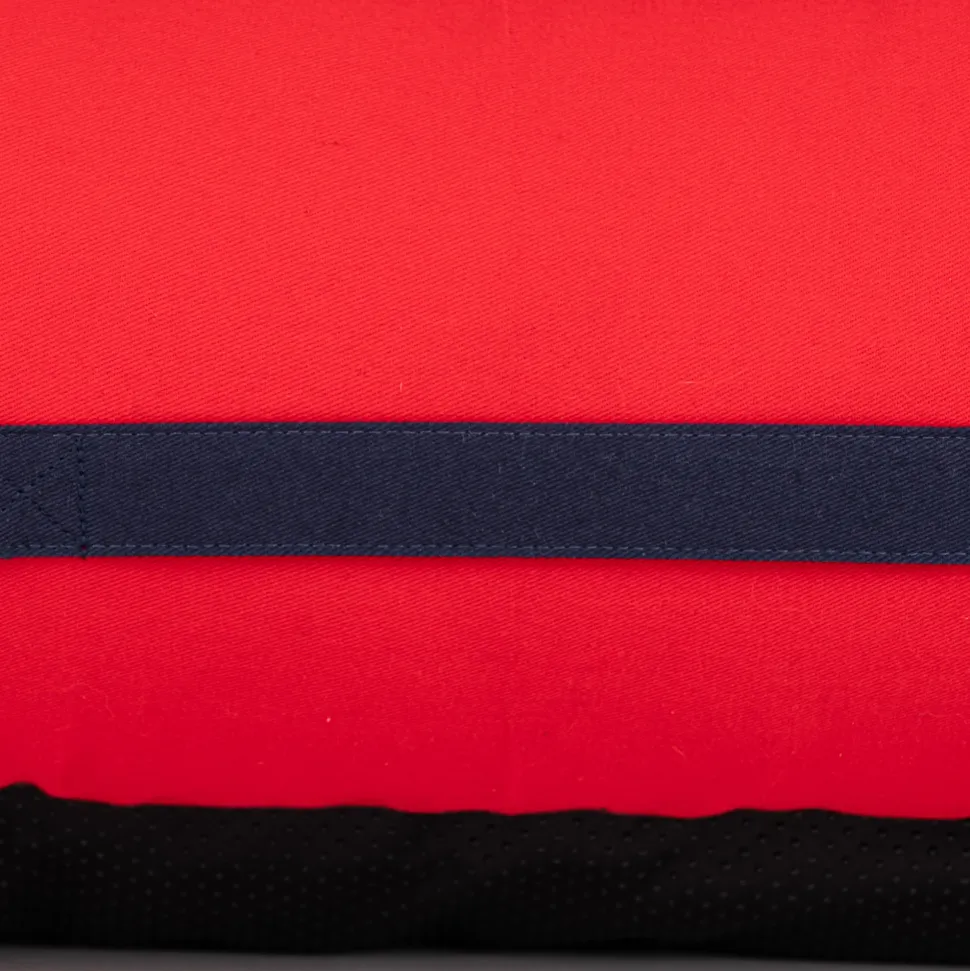 HUFT Ellie Classic Lounger Bed For Dog - Red & Navy