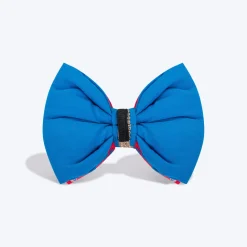 HUFT Festive Bandhej Bling Dog Bow Tie - Pink & Blue