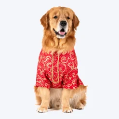 HUFT Festive Bliss Kurta For Dog - Red