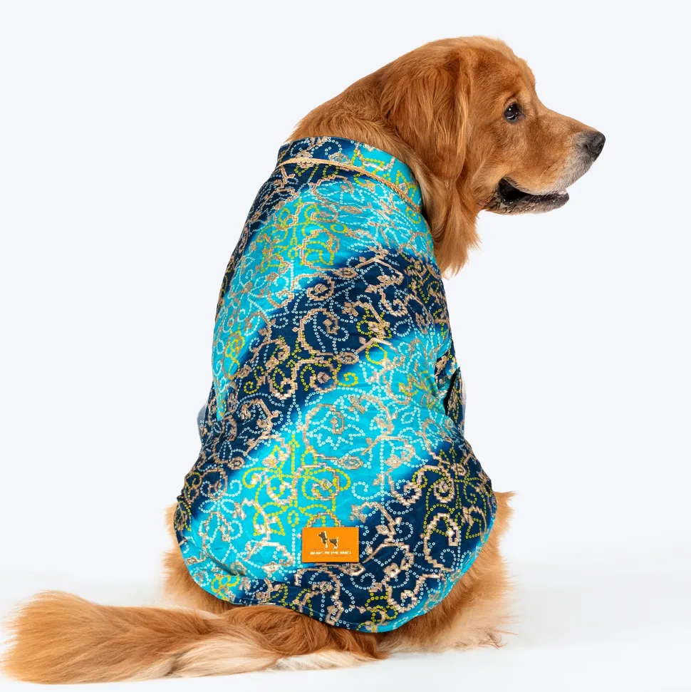 HUFT Festive Bliss Kurta For Dog - Blue