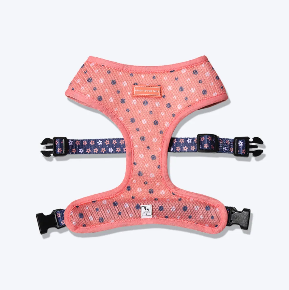 HUFT Flower Child Reversible Harness For Dogs - Blue & Pink