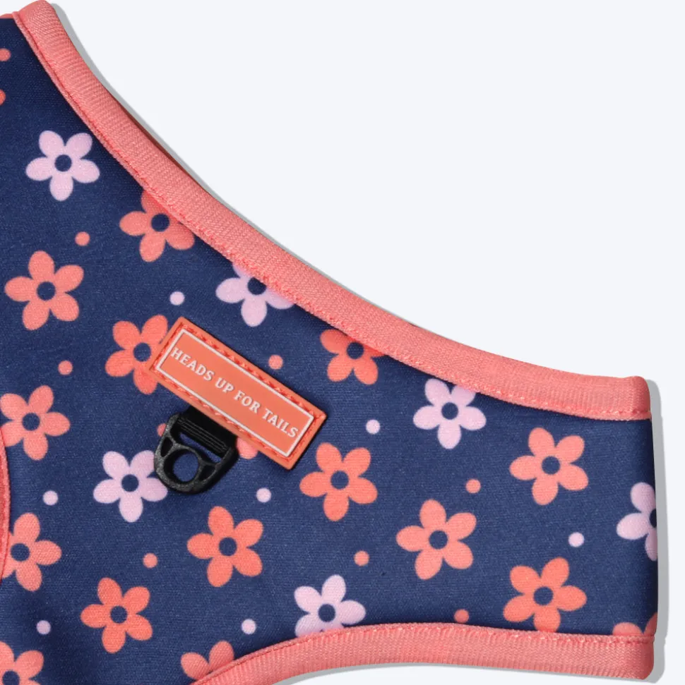 HUFT Flower Child Reversible Harness For Dogs - Blue & Pink