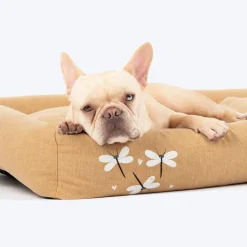 HUFT Flutter Of Love Lounger Bed For Dog - Light Brown