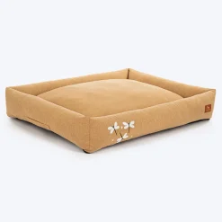 HUFT Flutter Of Love Lounger Bed For Dog - Light Brown