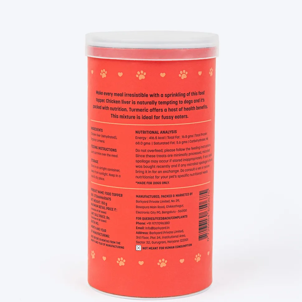 HUFT Food Topper Chicken Liver with Organic Turmeric For Dog