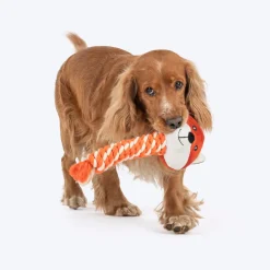 HUFT Foxy Fun Squeaky Plush Toy For Dog - Orange