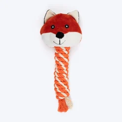 HUFT Foxy Fun Squeaky Plush Toy For Dog - Orange