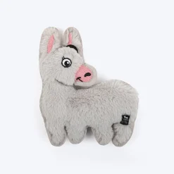 HUFT Funky Donkey Squeaky Cuddle Plush Toy For Dog - Grey