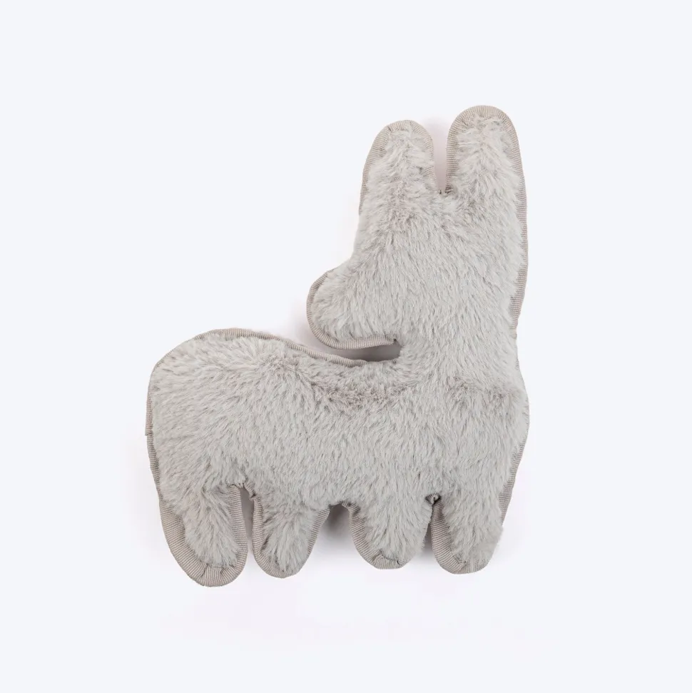HUFT Funky Donkey Squeaky Cuddle Plush Toy For Dog - Grey