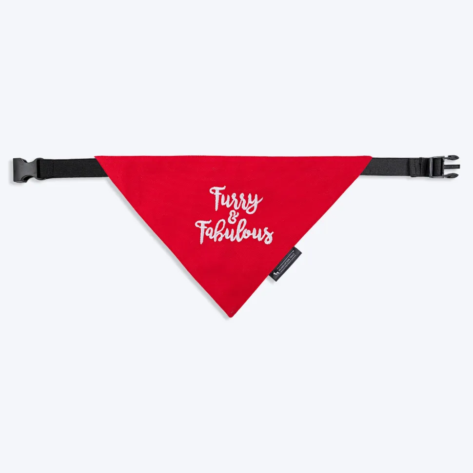 HUFT Furry and Fabulous Dog Bandana - Red