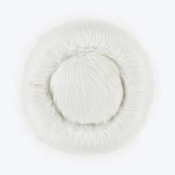 HUFT Furry Bliss Cuddle Bed For Cat & Puppy - White