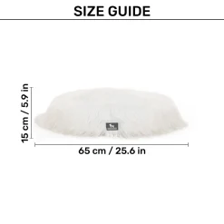 HUFT Furry Bliss Cuddle Bed For Cat & Puppy - White