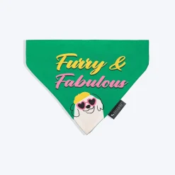 HUFT Furry & Fabulous Bandana For Dog - Green