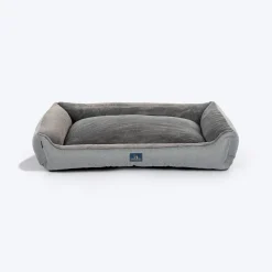 HUFT Furry Paradise Lounger Bed For Dog - Dark Grey