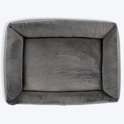 HUFT Furry Paradise Lounger Bed For Dog - Dark Grey