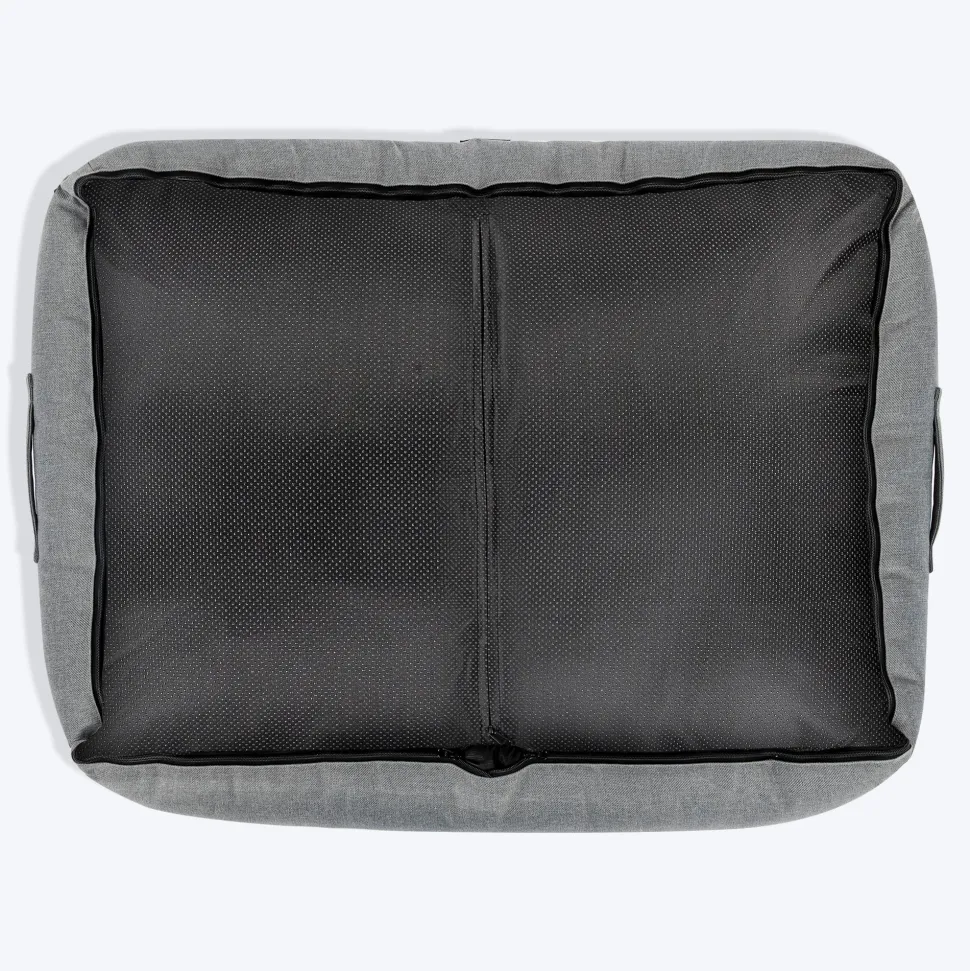 HUFT Furry Paradise Lounger Bed For Dog - Dark Grey