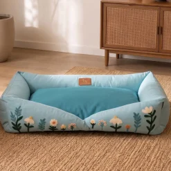 HUFT Gardenia Lounger Bed For Dog - Ice Blue