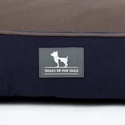 HUFT Giraffe Classic Lounger Bed For Dog - Grey & Navy