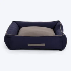 HUFT Giraffe Classic Lounger Bed For Dog - Grey & Navy