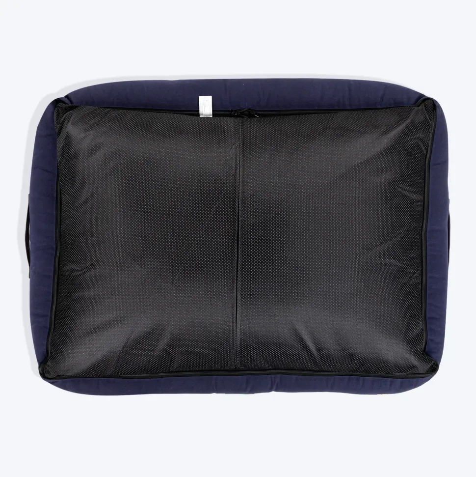 HUFT Giraffe Classic Lounger Bed For Dog - Grey & Navy