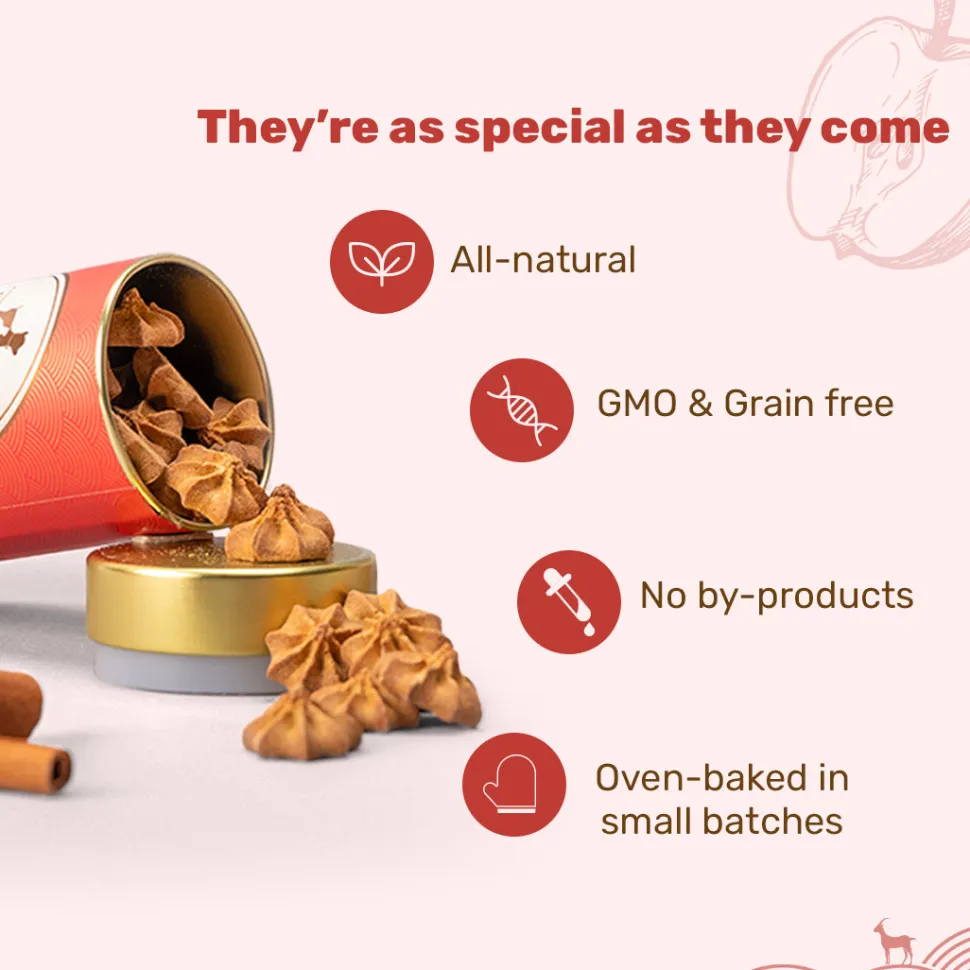 HUFT Goat Milk Dog Cookies - Apple - 200 g