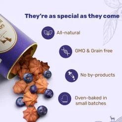 HUFT Goat Milk Dog Cookies - Blueberry - 200 g