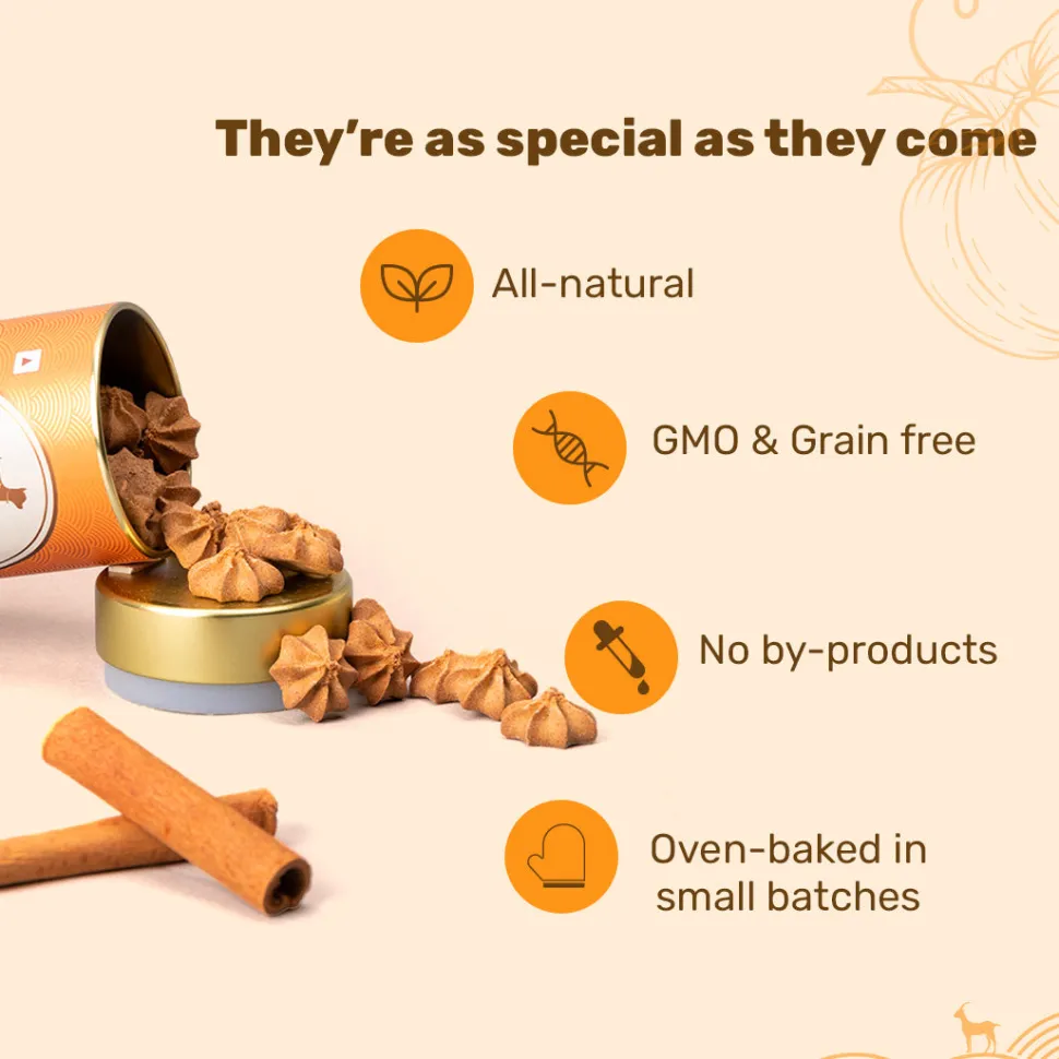 HUFT Goat Milk Dog Cookies - Pumpkin - 200 g