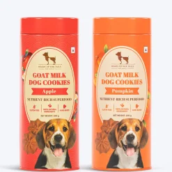 HUFT Goat Milk Gluten Free Dog Cookies - Pumpkin & Apple Combo - 200 Gm