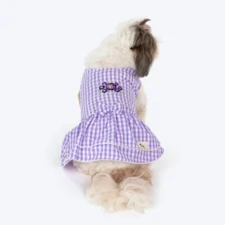 HUFT Go Gingham Dress For Dog - Purple