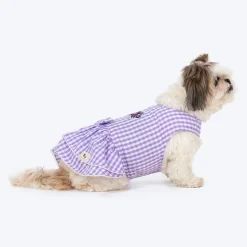 HUFT Go Gingham Dress For Dog - Purple