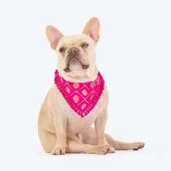 HUFT Gulabi Glow Bandana For Dog - Pink
