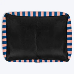 HUFT Happy Stripes Lounger Bed For Dog - Navy & Peach