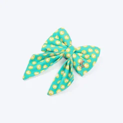 HUFT Heartpop Printed Lady Bow Tie For Dog - Sea Green